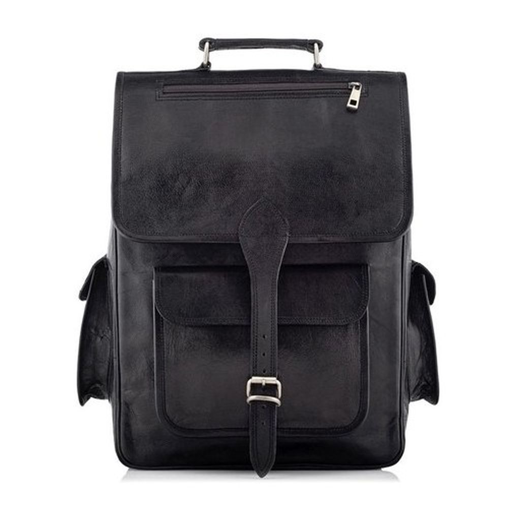 skorzany plecak meski czarny outlander bt09